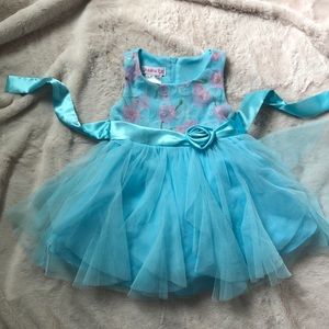 Blue tulle toddler dress